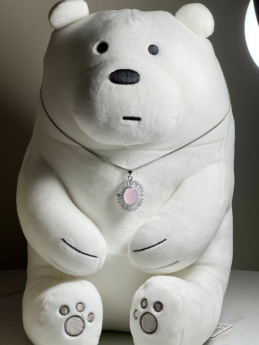 Pink Floral Necklace Pendant