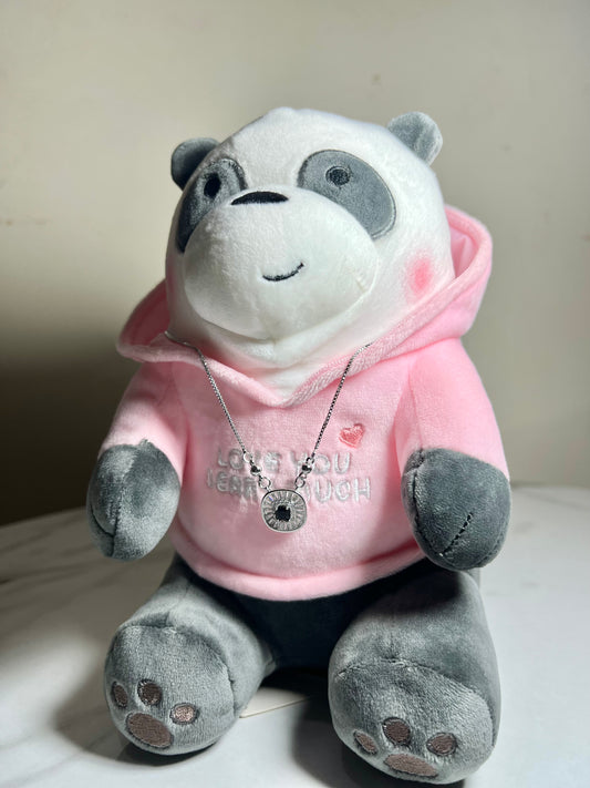 Square White Stone Pendant Necklace